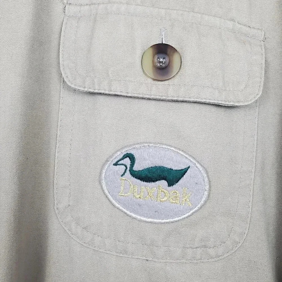 VTG DUXBAK Men's Chore Jacket M Brown Canvas Mohawk Duck Rainproof Hunting Coat - Picture 3 of 13